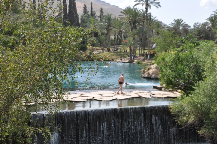 בריכות טבעיות צלולות בגן השלושה (הסחנה)