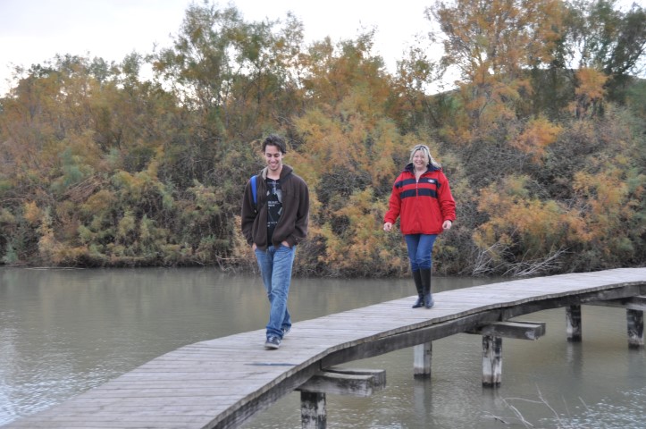 גשרים מרחפים מעל המים בשמורת עין אפק