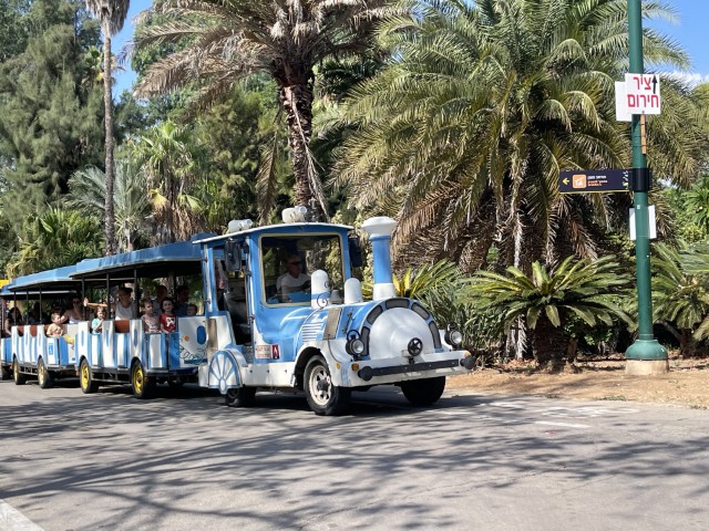 רכבת התיירות שנוסעת ברחבי פארק הירקון