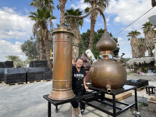 מזקקת הערק של מסעדת הצ'אנס בצומת אלמוג בים המלח
